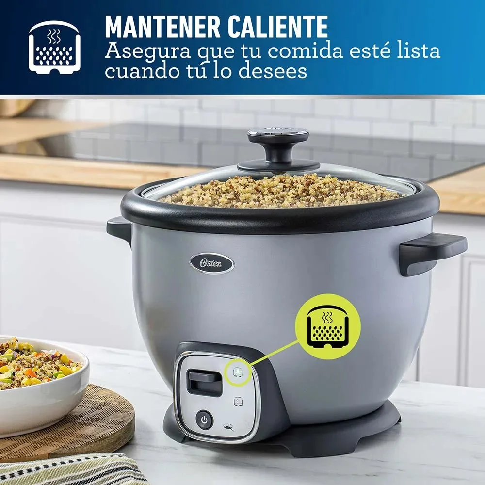 Arrocera Multiusos Oster de 12 Tazas Acero Inoxidable con Funcion Sofrito 4