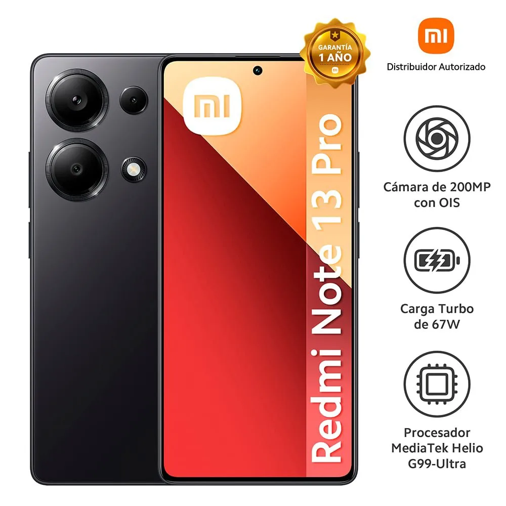 Smartphone Xiaomi Redmi Note 13 Pro 256GB 8GB RAM Midnight Black