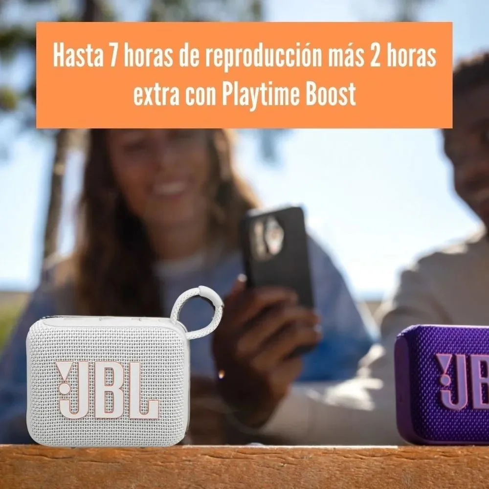 Parlante Bluetooth JBL Go 4 IP67 Waterproof Sonido Potente Color Blanco 4