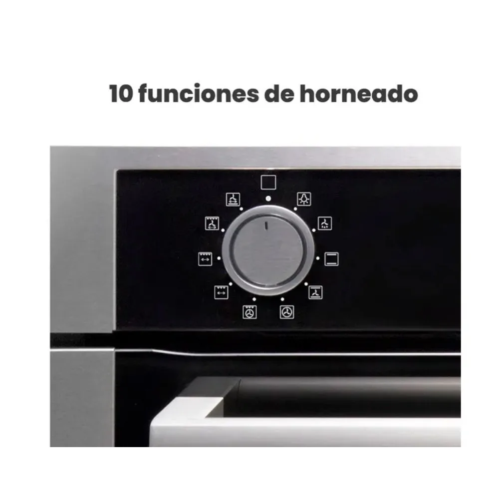 Horno Electrico Empotrable Sole SOLHO012V2 73L Multifuncional con Panel Touch Grill Rosticero y Funciones Avanzadas 3 1