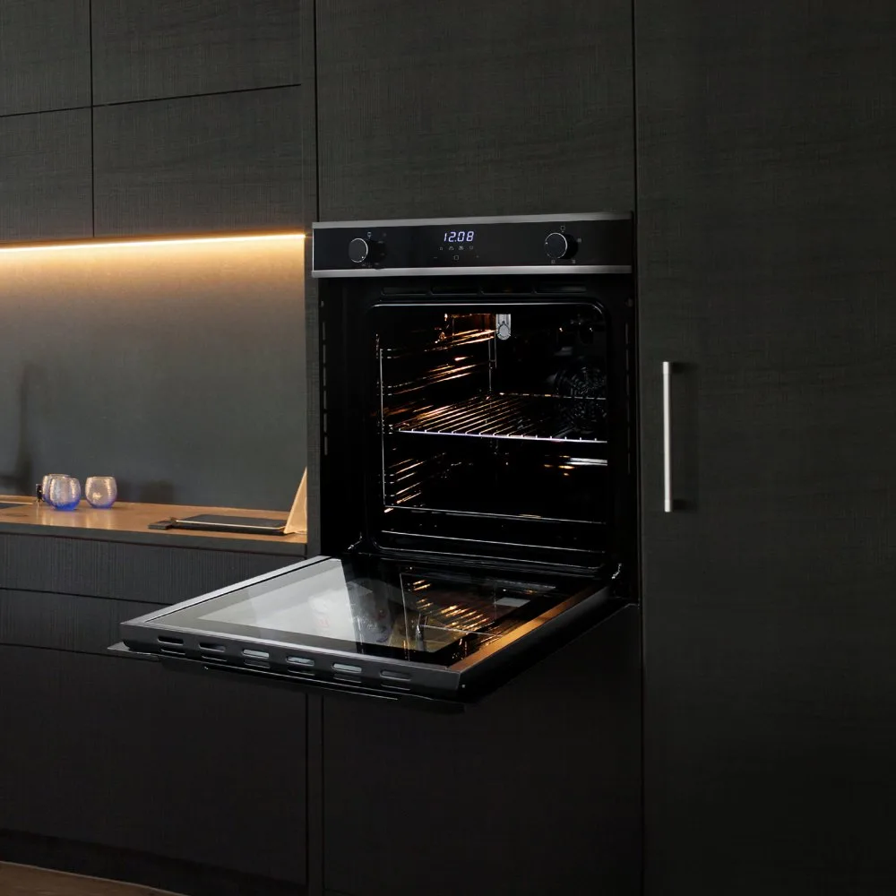 Horno a Gas Empotrable Sole SOLHO018 70L con Turbo Conveccion Grill Rosticero y Sistema de Seguridad Avanzado 3